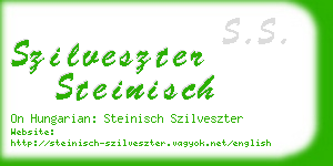 szilveszter steinisch business card